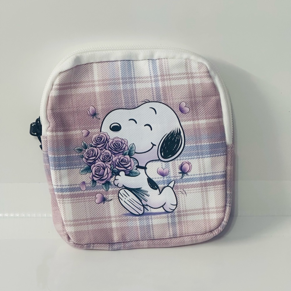 Snoopy Pouch with Purple Accents
